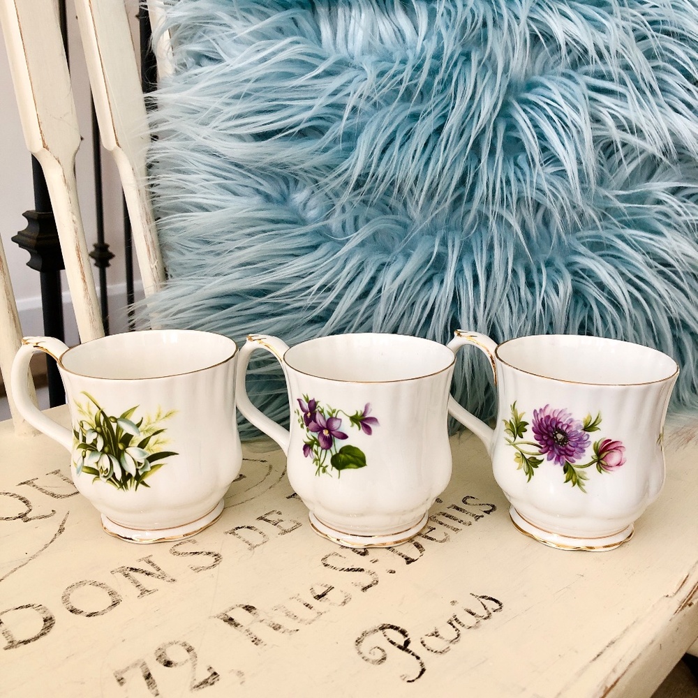 Royal Albert, Bone China, Flower Of The Month Series, China Teacup, Set Of 12 - Picture 7 of 15